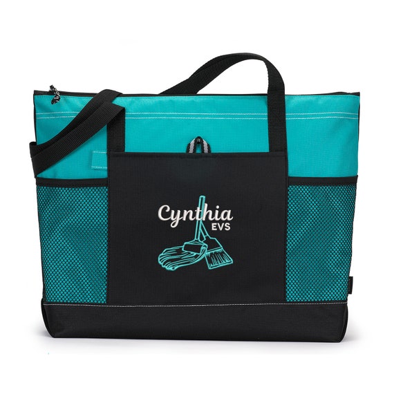 Mop and Broom tote Bag With Mesh Pockets Personalized Gift Cleaning Service Etsy Ireland