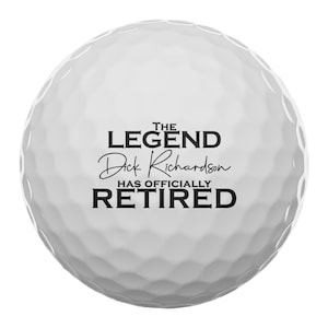 The Legend Has Officially Retired Personalized Golf Balls (Set of 3 Balls)  #4481, Gift for Dad, Father&#39;s Day, Retirement Gift