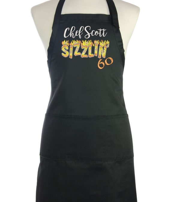 Sizzlin 60 Personalisierte Chef Name Bestickt Schurze Etsy