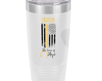 911 The Voice Of Hope Personalized UV Printed Insulated Stainless Steel 20 oz Tumbler