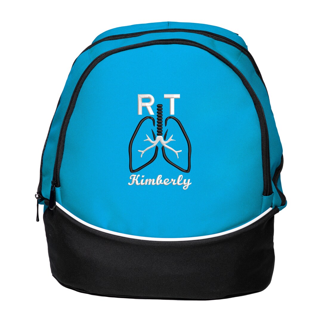 Respiratory Therapist Lungs Personalized Backpack Embroidered