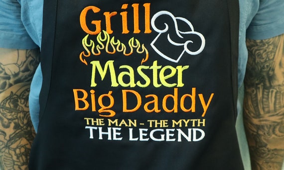 Grill Master The Man The Myth The Legend Personalized Mens BBQ Apron
