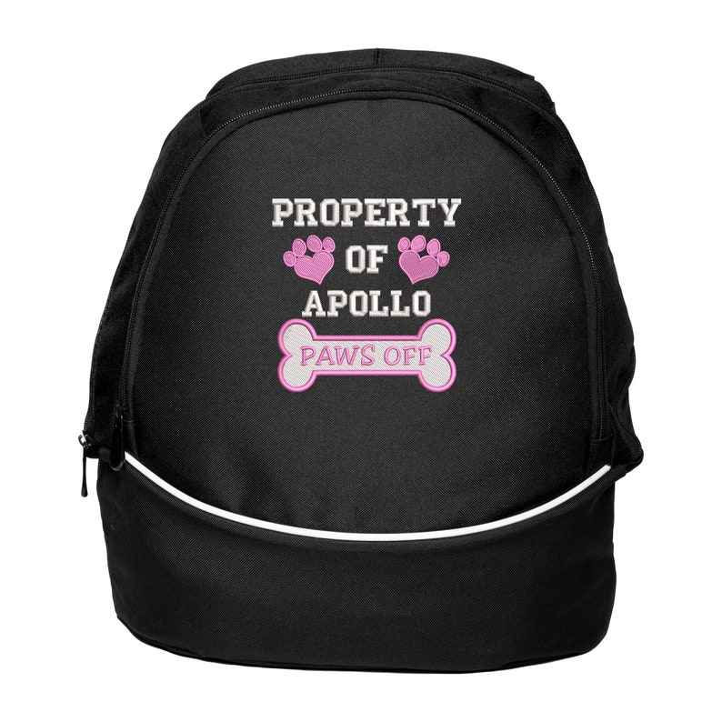 Property of Dogs Name Personalized Embroidered Backpack, Vet Tech, Pet Lover, Animal Rescue image 2