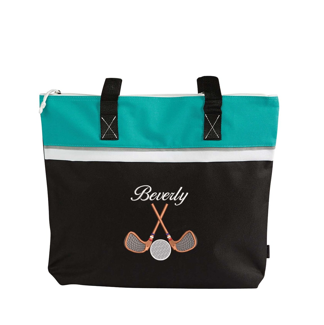 Personalized Ladies Golf Tote With Embroidered Cross Golf Etsy