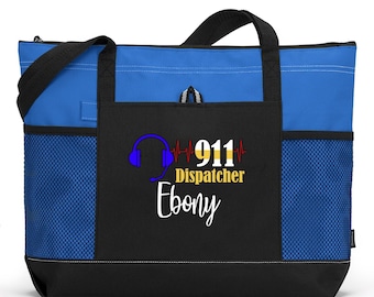 Heartbeat 911 Dispatcher Personalized Tote Bag