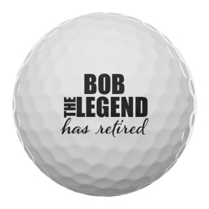 The Legend Has Retired Personalized Golf Balls (Set of 3 Balls)  #4474, Gift for Dad, Father&#39;s Day, Retirement Gift