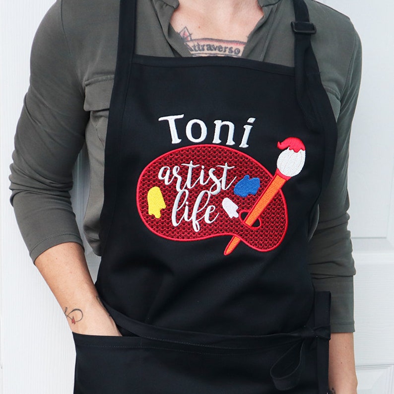 Artist Life Art Teacher Artist Apron Personalized Men's Etsy