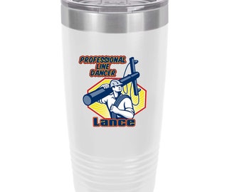 Professional Line Dancer, Personalized Printed Lineman Gift, Insulated Stainless Steel 20 oz Tumbler