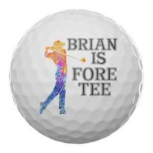 Birthday Golf Balls Fore-Tee, Set of 3 balls, Various color options