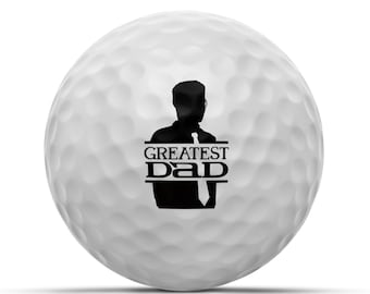 Greatest Dad Personalized Golf Balls, Set of 3