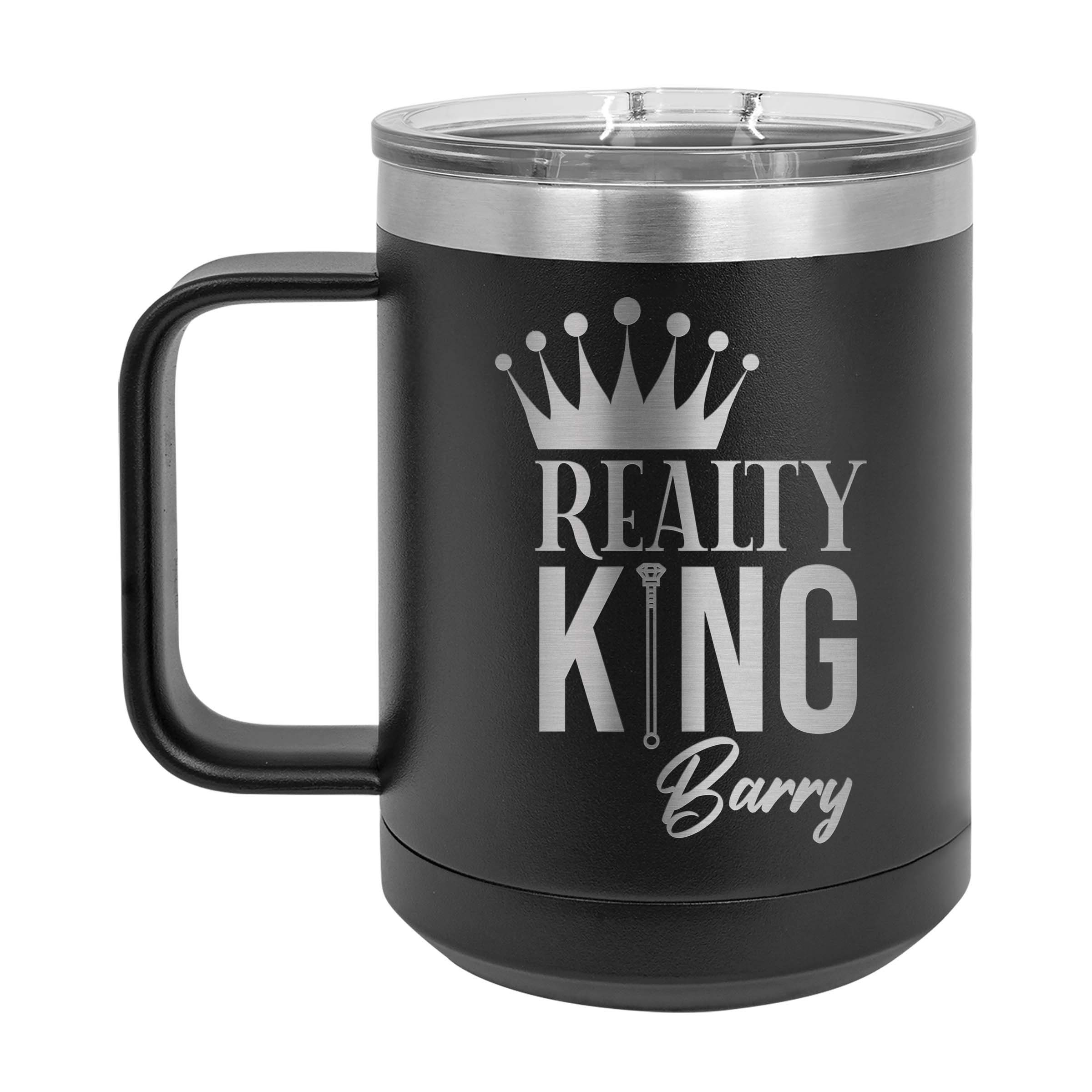 Realty King Personalized Engraved 15 Oz Insulated Coffee Mug - Etsy
