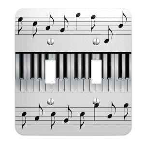 Metal Switchplate Cover - Piano Keyboard, Other Sizes Available, Home Decor, Lighting