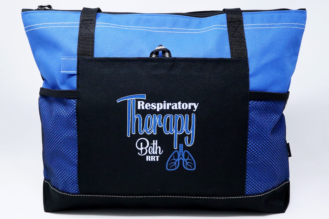 Personalized Respiratory Therapy Tote Bag with Mesh Pockets Etsy