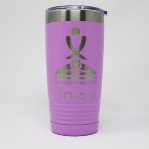 Massage Therapist Personalized Engraved Powder Coated Insulated 20 oz Tumbler 12 colors available image 6