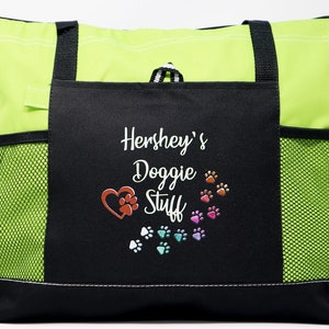 Personalized Doggie Stuff Pet Tote Bag with Mesh Pockets image 8