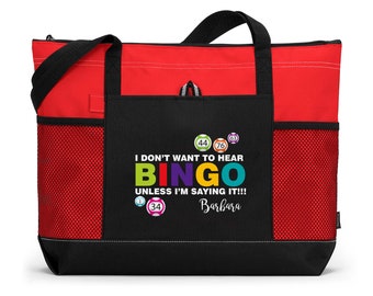 Bingo I Dont Want To Hear It Unless Im Saying It Printed Tote Bag with Mesh Pockets, Gift for Her, Personalized Gift