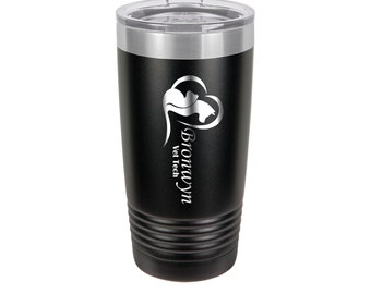 Animal Love Vet Tech / Veternarian Engraved Powder Coated Insulated 20 oz Tumbler 12 colors available