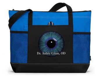 Dr. Optical Eye -  Printed Tote Bag with Mesh Pockets
