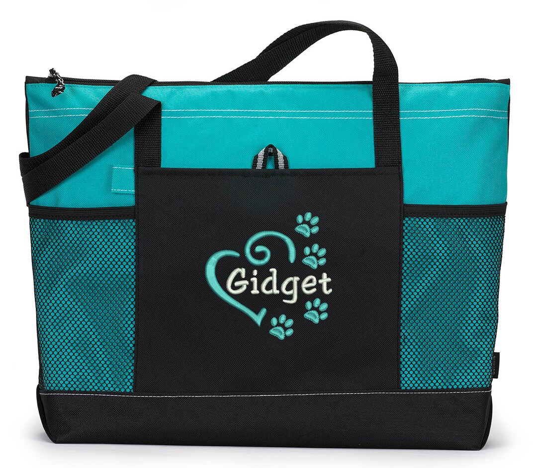 Dog Tote Personalized Embroidered Pet Travel Tote for Dog Park or Show