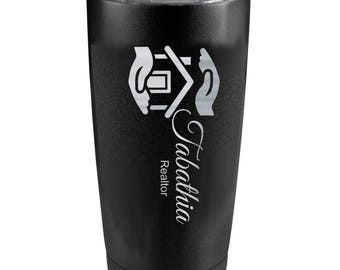 Realtor / Real Estate Personalized Engraved Powder Coated Insulated 20 oz Tumbler 4 colors available