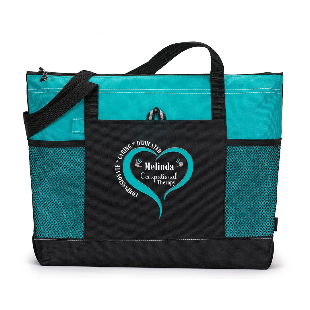 Occupational Therapy Personalized Printed Tote Bag With Mesh Pockets