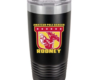 Amateur Pole Dancer Personalized Lineman Gift UV Printed Insulated Stainless Steel 20 oz Tumbler