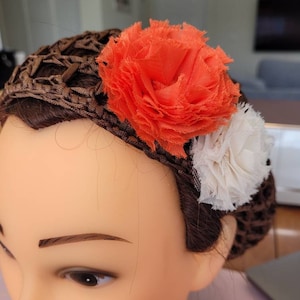 Herbst Snood/ Head Cover/ Beanie mit Blumen