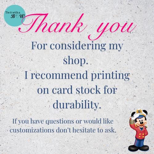 Disney Cruise DCL Bingo Card Game Scavenger Hunt Vacation Bingo PDF and ...