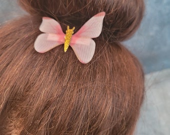 Assorted Silk Butterfly hair clip small Fairy hair