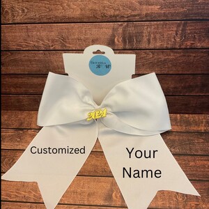Graduation Hair Bow with charm, Cap Bow, Sports Cheer Personalized Custom Hair Bow