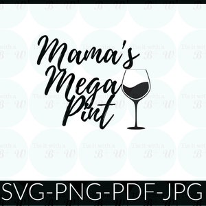 mama's Mega pint/JD Johnny Depp offerte svg png jpg pdf-bestand downloaden