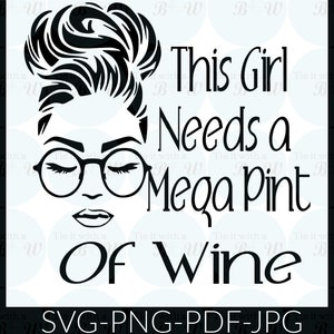 Dit meisje heeft altijd een Mega Pint/happy Hour nodig / JD Johnny Depp quote svg png jpg pdf-bestand downloaden