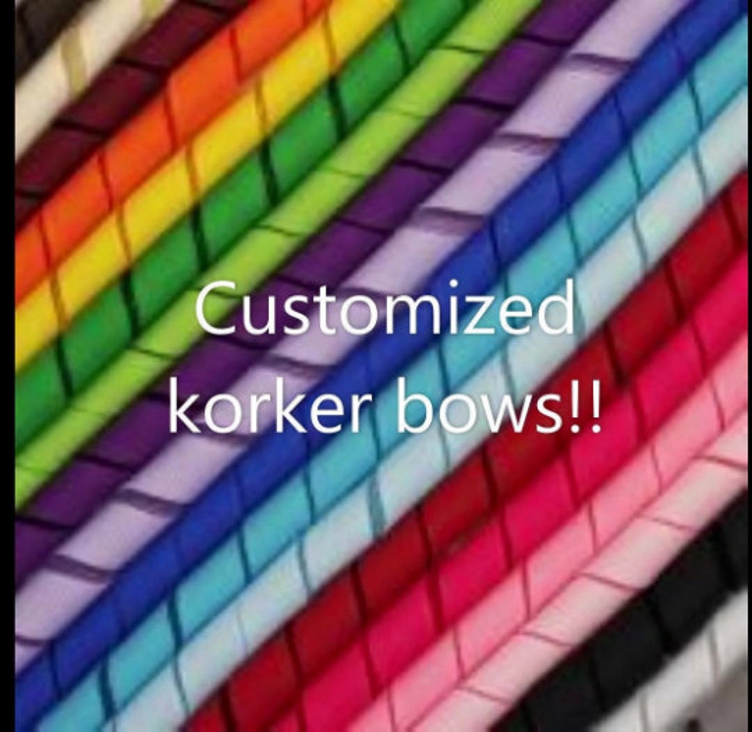 Korker Hair Bows Customizable Spiral Curled Ribbon Bow Single and
