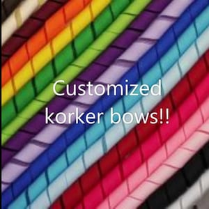 Korker Hair bows customizable spiral curled ribbon bow single and pigtail hair bows