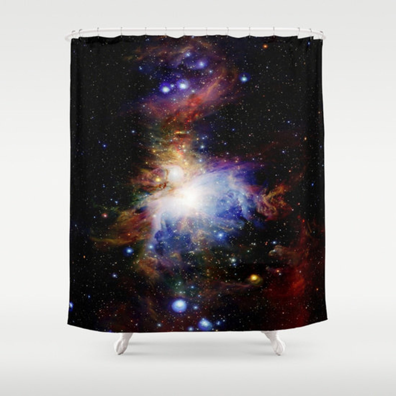 Space Shower Curtain Orion Nebula Shower Curtain Full Nasa Etsy