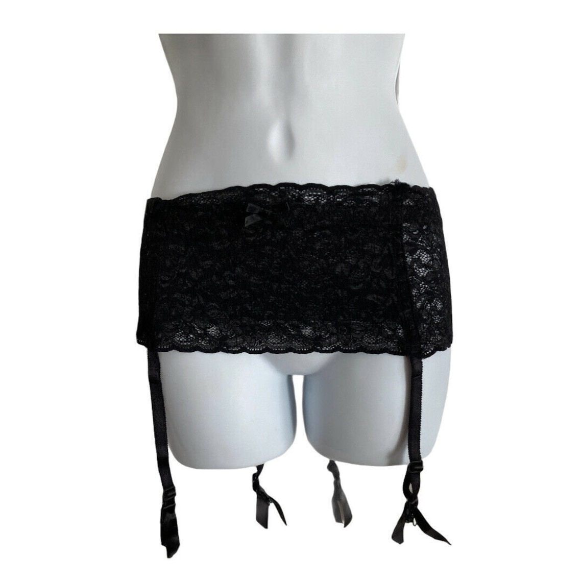Vintage 70s Pinup Black Lace garter belt Sexy Lingerie Plus | Etsy