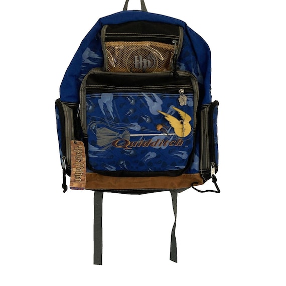 Vintage Harry Potter 2001 Quidditch Backpack Embroidered Warner Bros. Rare Etsy