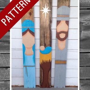 Pallet Wood Christmas Nativity Set - PATTERN