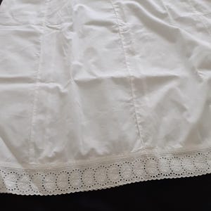 French Vintage hand made white cotton underskirt (20047)  UB2