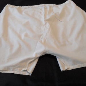 Beautiful French Vintage handmade white cotton bloomers (15487) UB2