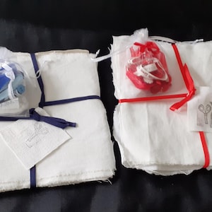 Bundle of French vintage assorted white linen pieces and lace for crafting / slow stitching / scrap booking  (023) UB3