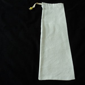 French handmade reusable metis linen bread / storage bag - sac a pain (10581) AA1