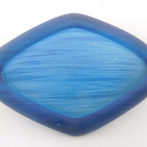 French vintage large blue hair clip / barette (18254) DR5