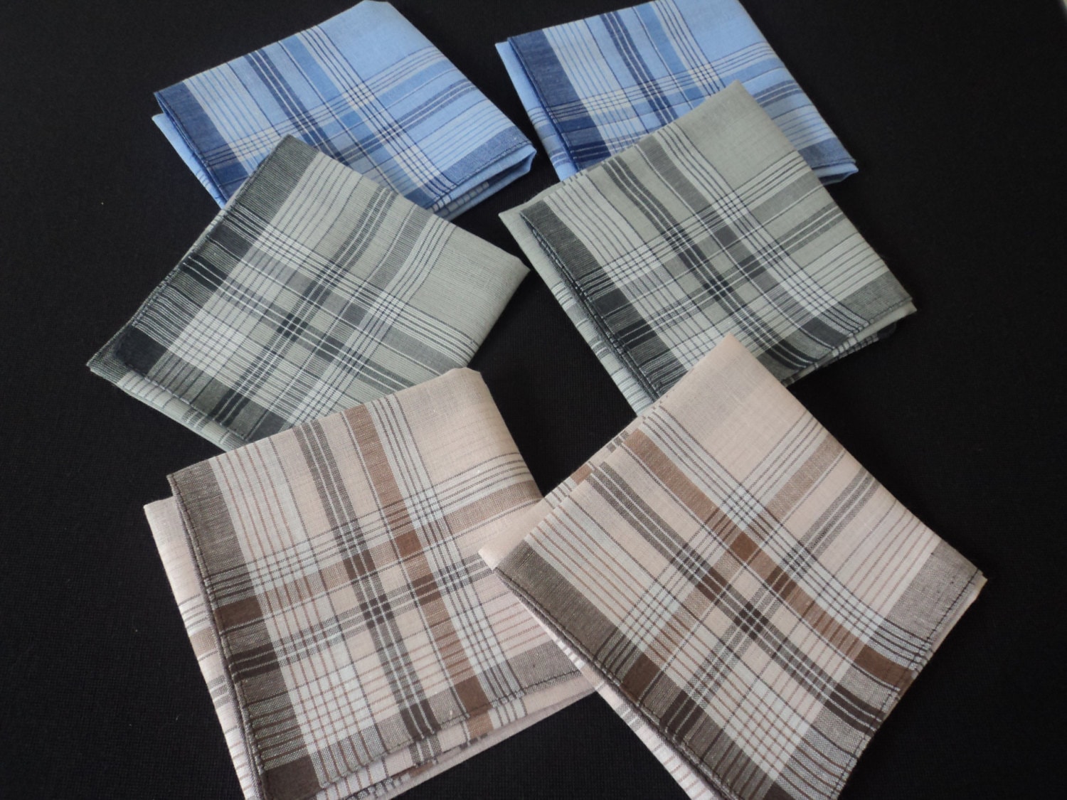 Reserved Six French Cotton Men's Handkerchiefs X 2 Sets - Etsy Australia