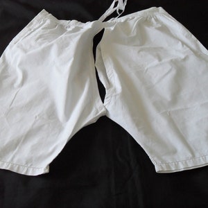 French Vintage handmade white cotton bloomers (15370) UB2