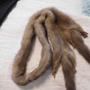 French vintage real fox fur stole (17339) G72 #