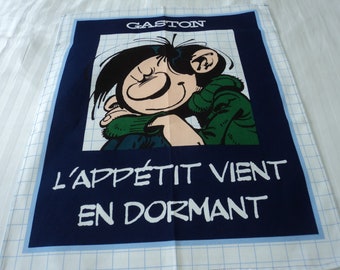 French cotton printed Gaston tea towel / torchon  (12339) R