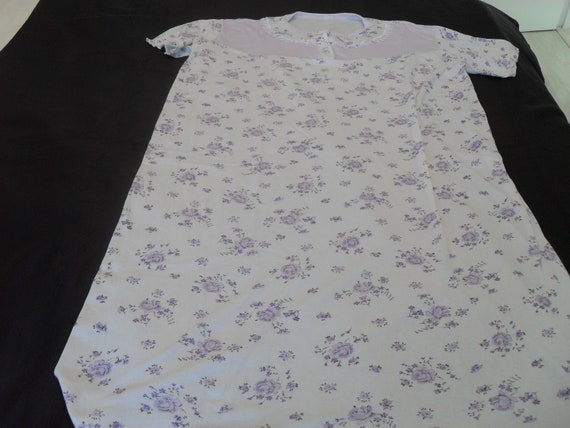 French Vintage lilac nightdress size 14-16 (17482… - image 3