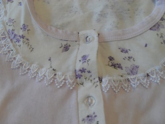 French Vintage lilac nightdress size 14-16 (17482… - image 2