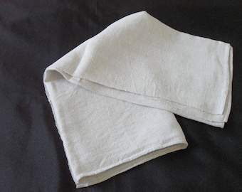 French vintage home spun metis linen tea towel / torchon (15579) P